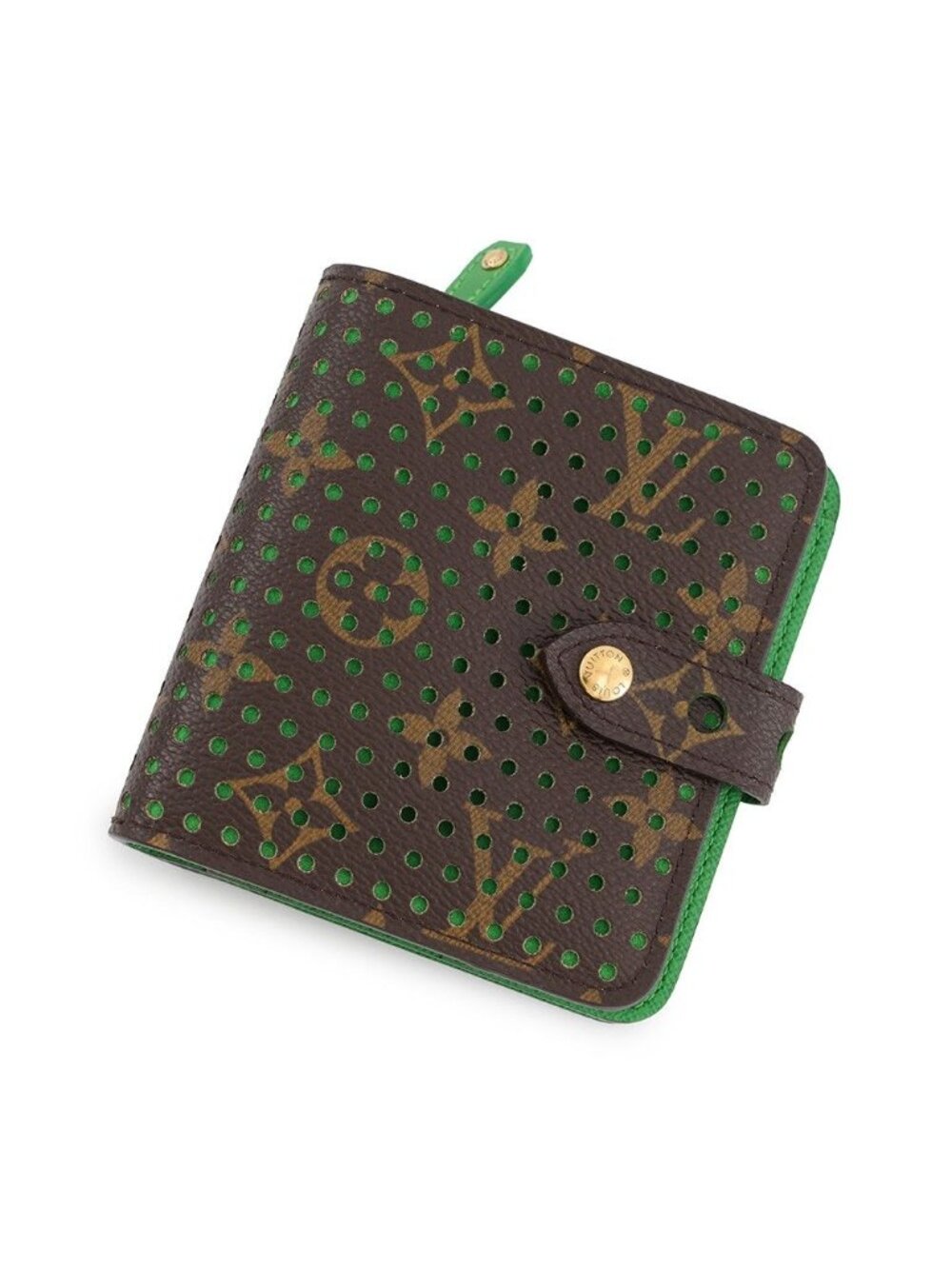 Louis Vuitton Monogram Perfo Compact Zip Wallet